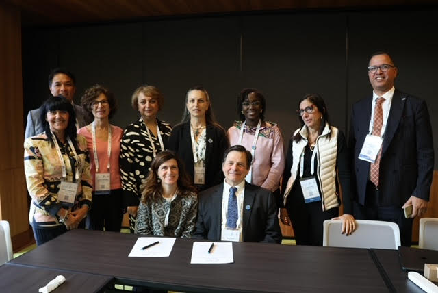 Productive discussions following the MOU signing in Sydney with ISPRM leaders, joined by our amazing team: Drs. Andrew Haig, co-founder, IRF, Emmy Nelson, Vice President, IRF, and Abena Tannor, Africa Director, IRF